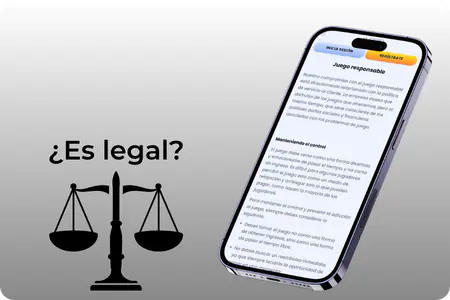 Balanza de justicia con texto sobre regulación de juego online